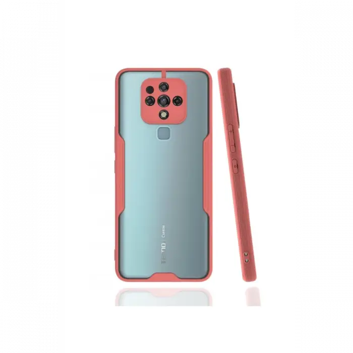 Newface Tecno Camon 16 Kılıf Platin Silikon - Pembe