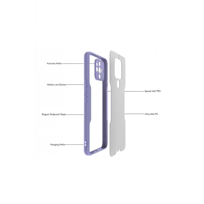 Newface Tecno Camon 16 Kılıf Platin Silikon - Siyah