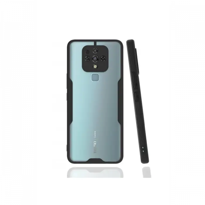 Newface Tecno Camon 16 Kılıf Platin Silikon - Siyah