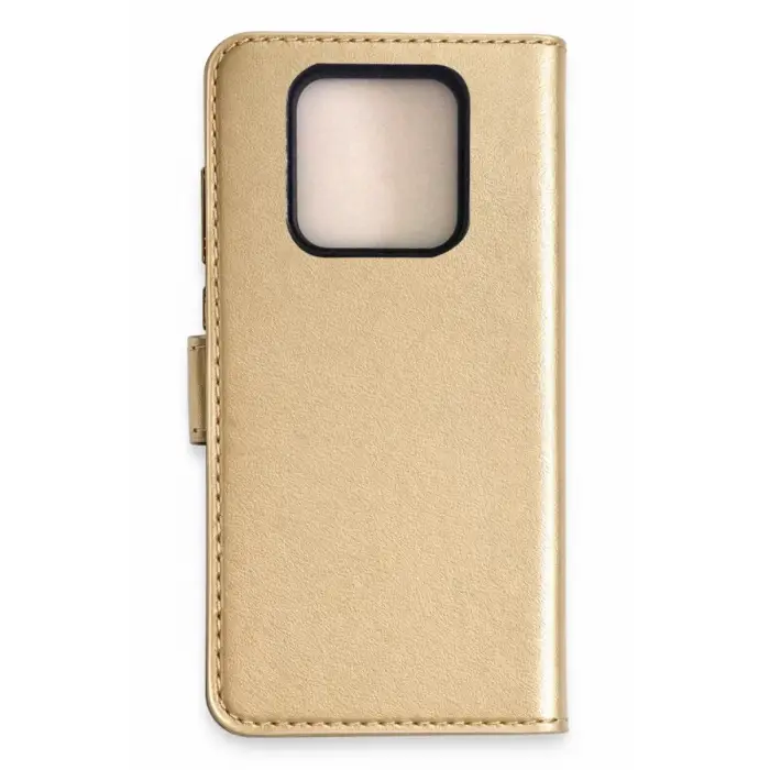 Newface Tecno Camon 16 Prime Trend S Plus Kapaklı Kılıf - Gold