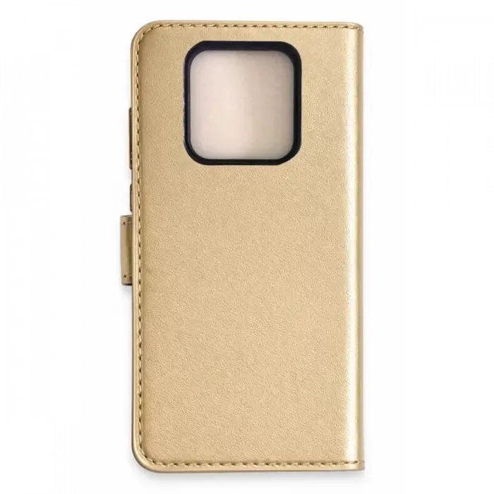 Newface Tecno Camon 16 Prime Trend S Plus Kapaklı Kılıf - Gold