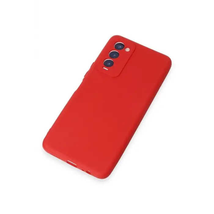 Newface Tecno Camon 18 Kılıf First Silikon - Kırmızı