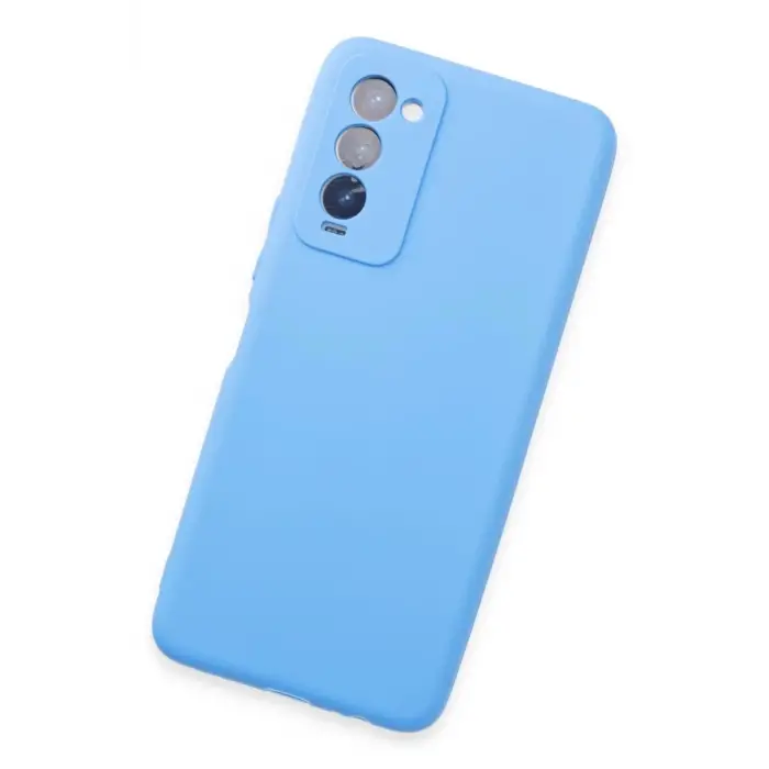 Newface Tecno Camon 18 Kılıf First Silikon - Mavi