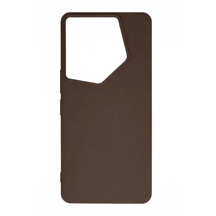 Newface Tecno Camon 20 Pro 5G Kılıf First Silikon - Kahverengi