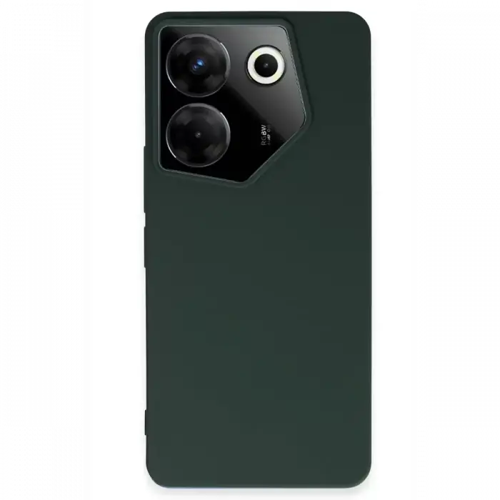 Newface Tecno Camon 20 Pro 5G Kılıf First Silikon - Koyu Yeşil