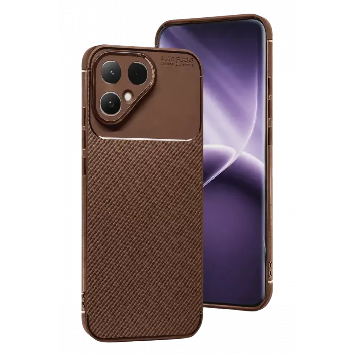 Newface Tecno Pova Curve 2 5G Auto Focus Karbon Kapak - Kahverengi