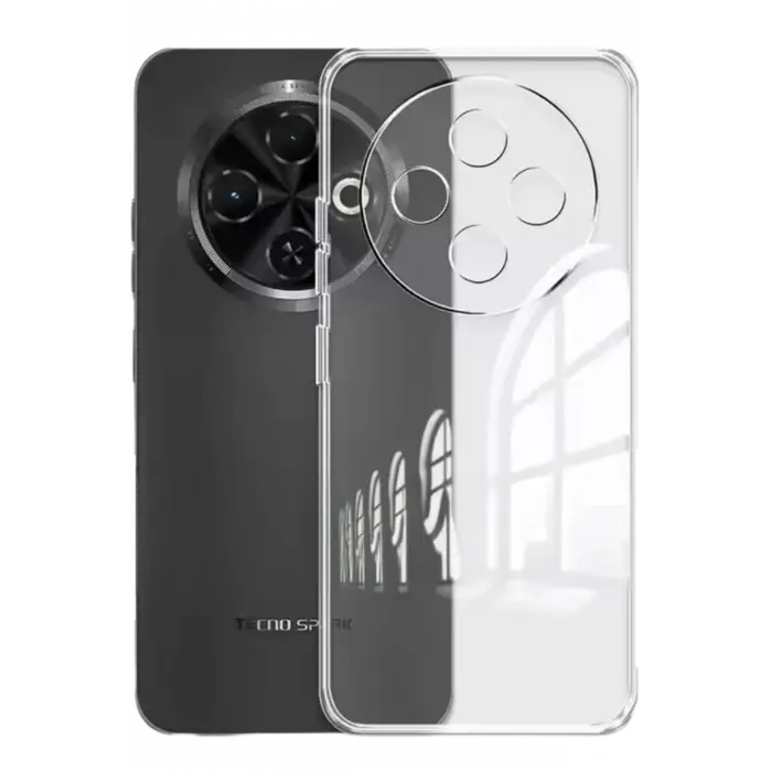 Newface Tecno Spark 30C Kılıf Lüx Şeffaf Silikon