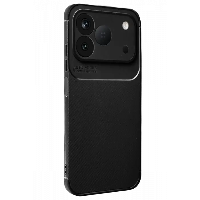 Newface Tecno Spark 50 4G Auto Focus Karbon Kapak - Siyah