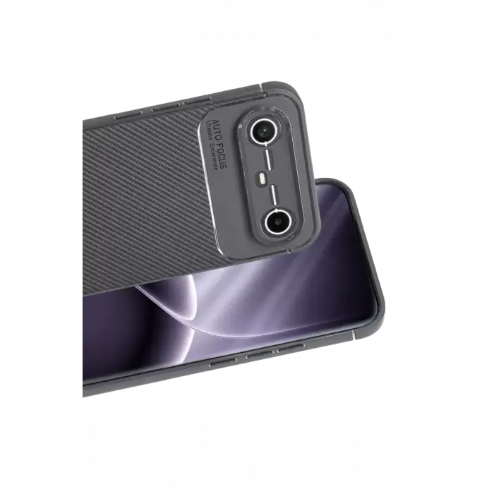 Newface Tecno Spark Slim 5G Auto Focus Karbon Kapak - Gri