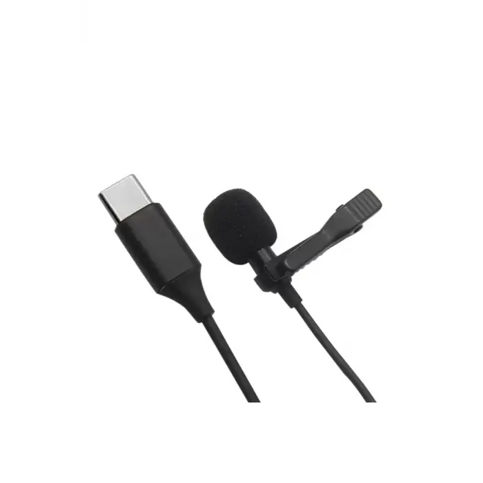 Newface Type-C 2 Metre Double Mikrofon - Siyah