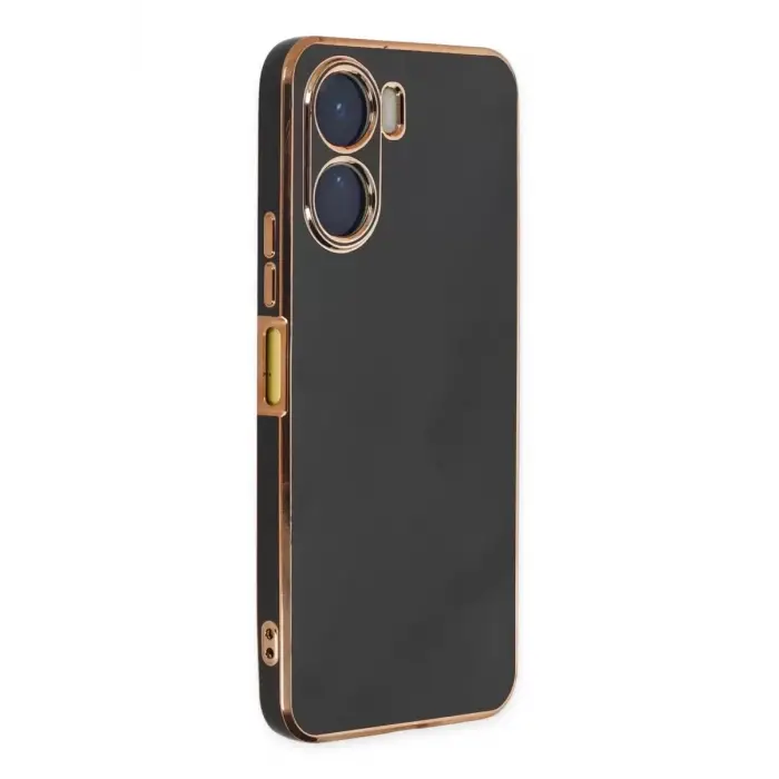 Newface Vivo Y16 Kılıf Volet Silikon - Siyah