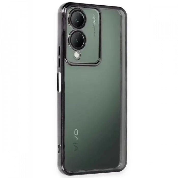Newface Vivo Y17S Kılıf Razer Lensli Silikon - Siyah