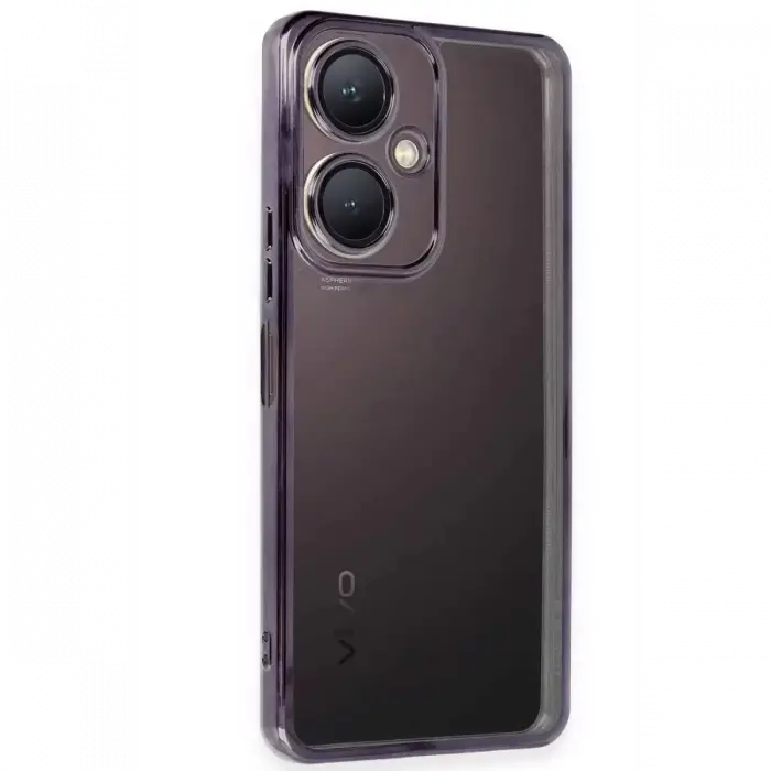 Newface Vivo Y27 Kılıf Razer Lensli Silikon - Mor