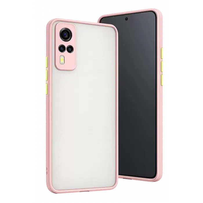 Newface Vivo Y53S Kılıf Montreal Silikon Kapak - Pembe