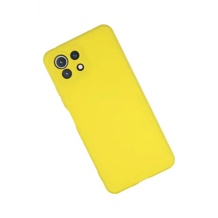 Newface Xiaomi Mİ 11 Lite Kılıf Nano içi Kadife Silikon - Sarı