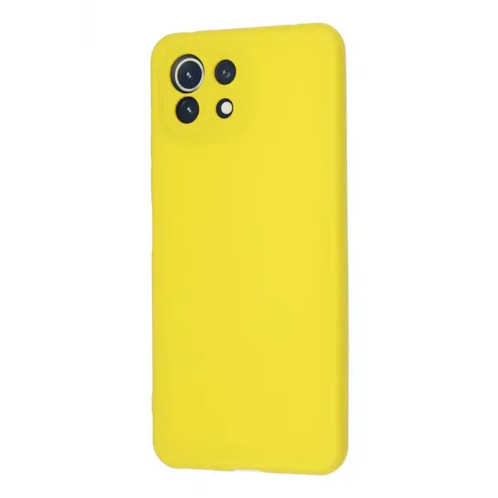 Newface Xiaomi Mİ 11 Lite Kılıf Nano içi Kadife Silikon - Sarı