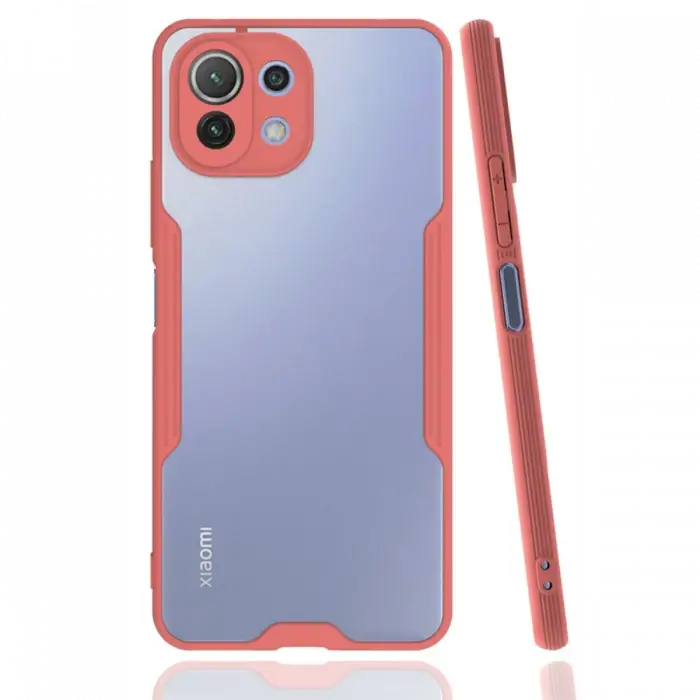 Newface Xiaomi Mİ 11 Lite Kılıf Platin Silikon - Pembe