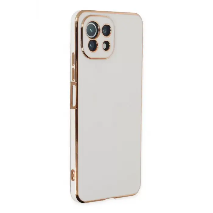 Newface Xiaomi Mİ 11 Lite Kılıf Volet Silikon - Beyaz