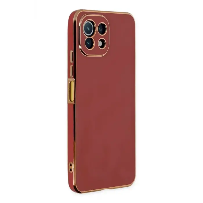 Newface Xiaomi Mİ 11 Lite Kılıf Volet Silikon - Kırmızı