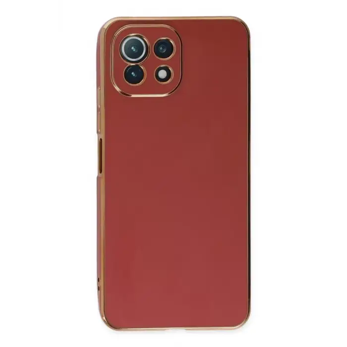 Newface Xiaomi Mİ 11 Lite Kılıf Volet Silikon - Kırmızı