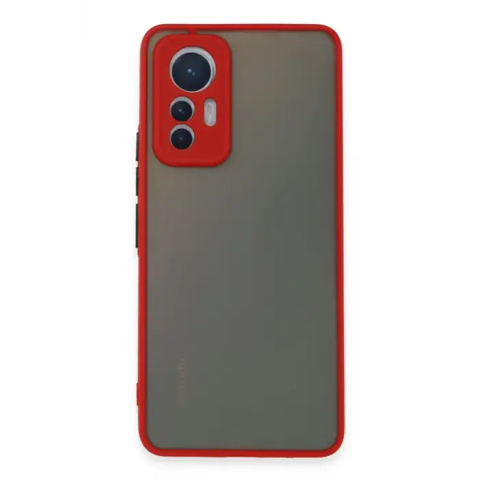 Newface Xiaomi Mi 12 Lite Kılıf Montreal Silikon Kapak - Kırmızı