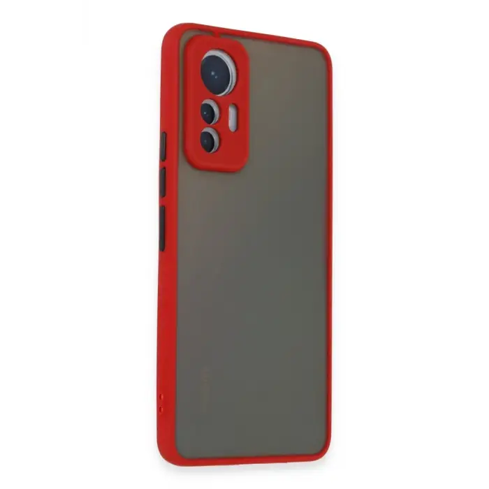 Newface Xiaomi Mi 12 Lite Kılıf Montreal Silikon Kapak - Kırmızı
