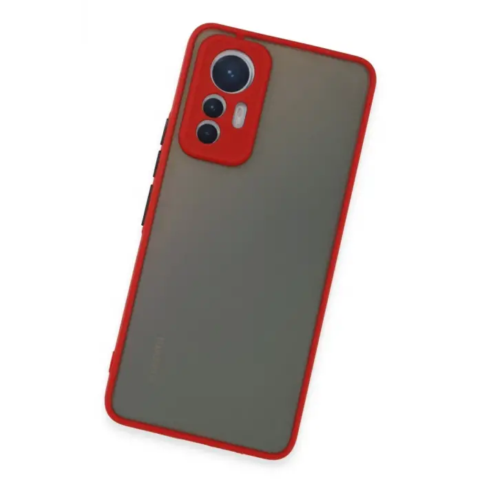 Newface Xiaomi Mi 12 Lite Kılıf Montreal Silikon Kapak - Kırmızı