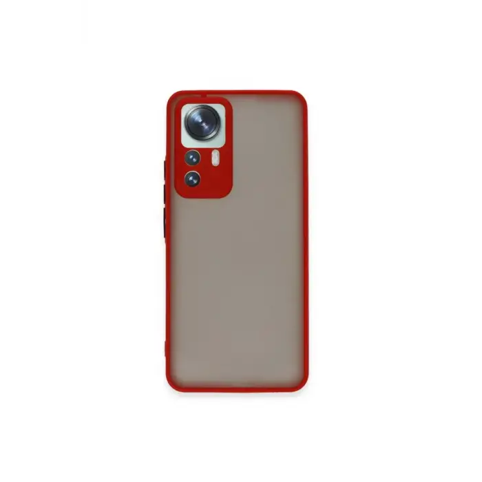 Newface Xiaomi Mi 12T Pro Kılıf Montreal Silikon Kapak - Kırmızı