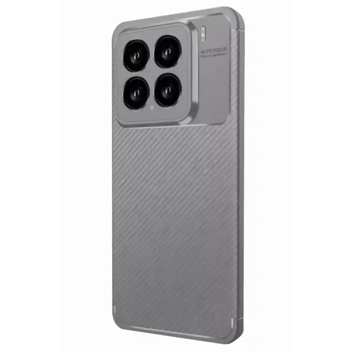 Newface Xiaomi Mi 15 Kılıf Auto Focus Karbon Kapak - Gri