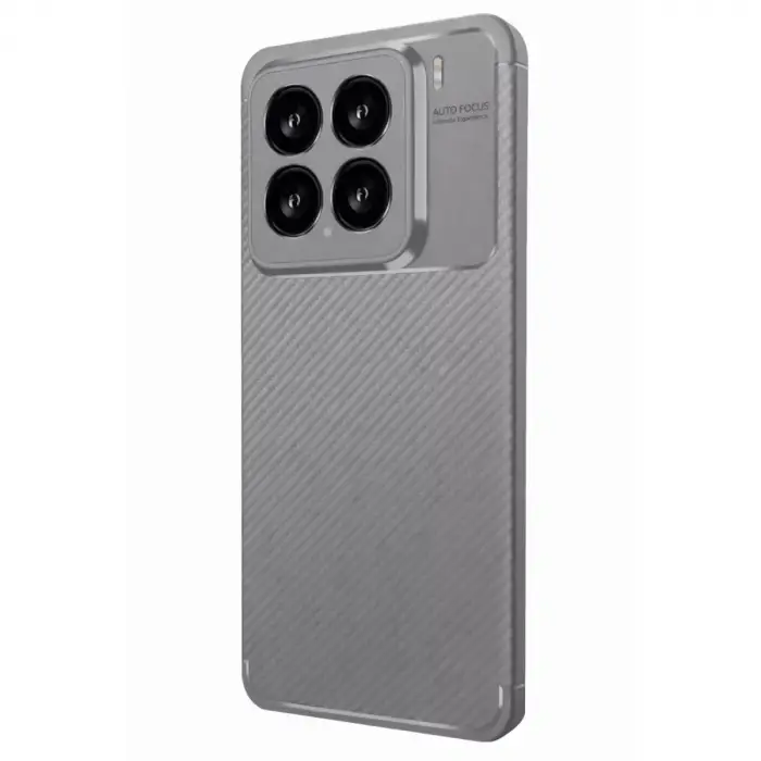 Newface Xiaomi Mi 15 Kılıf Auto Focus Karbon Kapak - Gri