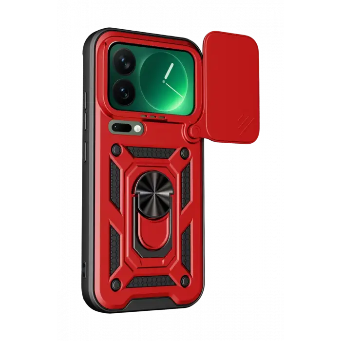Newface Xiaomi Mi 17 Pro Pars Lens Yüzüklü Silikon - Kırmızı