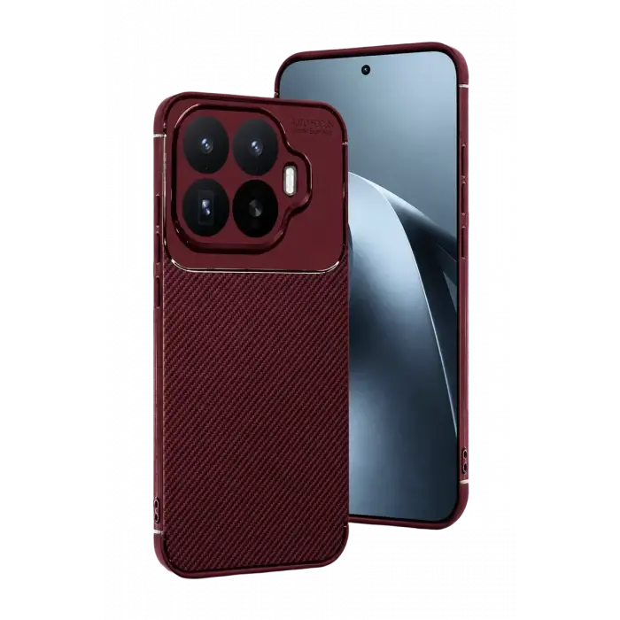Newface Xiaomi Mi 17T Auto Focus Karbon Kapak - Bordo