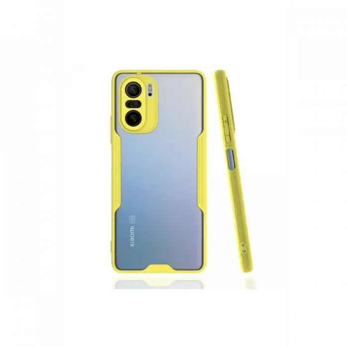 Newface Xiaomi Poco F3 Kılıf Platin Silikon - Sarı
