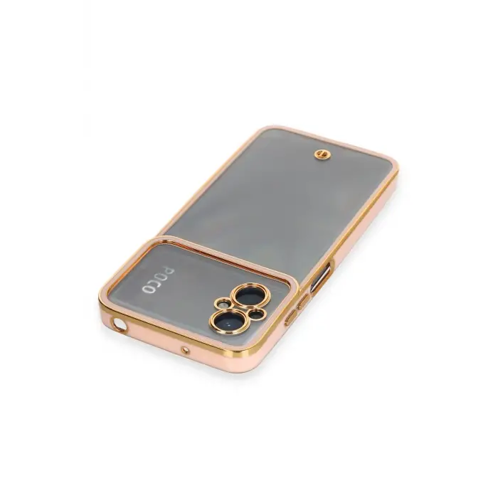 Newface Xiaomi Poco M5 Kılıf Liva Lens Silikon - Rose