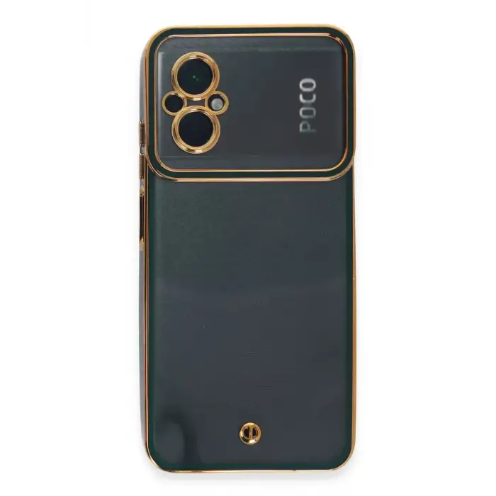 Newface Xiaomi Poco M5 Kılıf Liva Lens Silikon - Yeşil