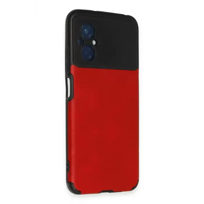 Newface Xiaomi Poco M5 Kılıf Loop Deri Silikon - Kırmızı