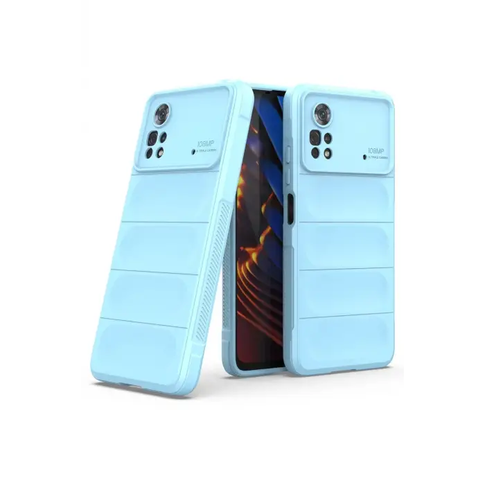 Newface Xiaomi Poco X4 Pro 5G Kılıf Optimum Silikon - Sky Blue