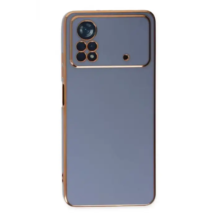 Newface Xiaomi Poco X4 Pro 5G Kılıf Volet Silikon - Mavi