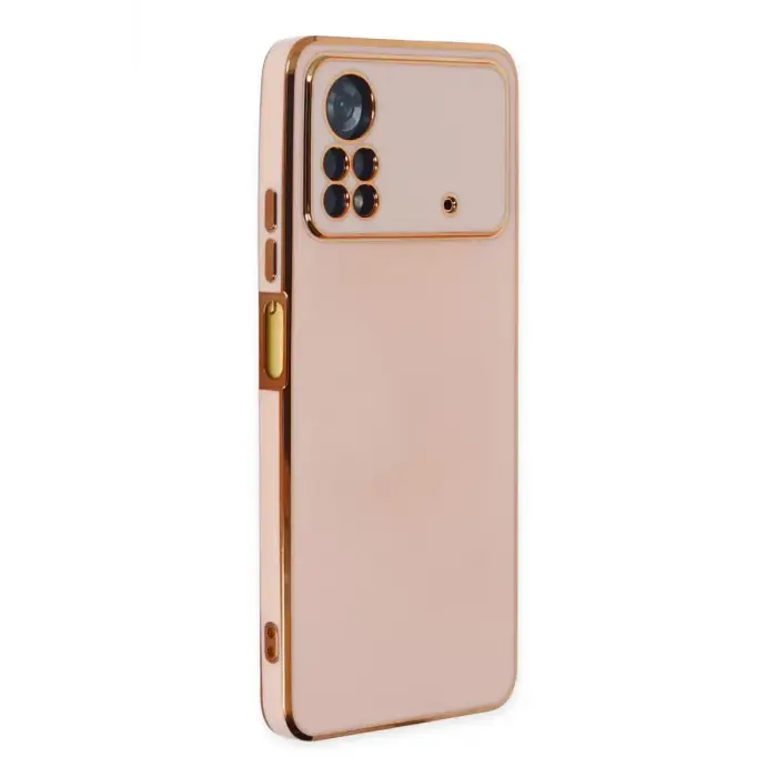 Newface Xiaomi Poco X4 Pro 5G Kılıf Volet Silikon - Pembe