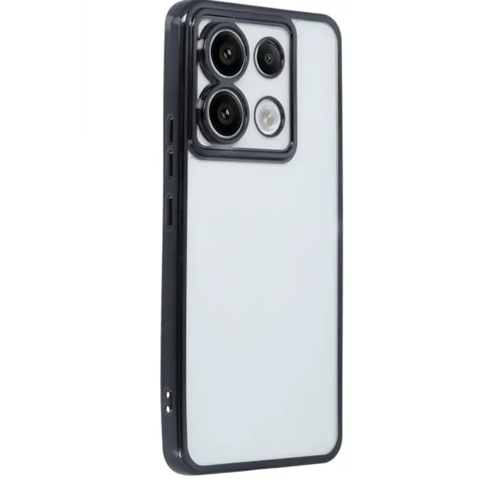 Newface Xiaomi Poco X6 Kılıf Razer Lensli Silikon - Siyah