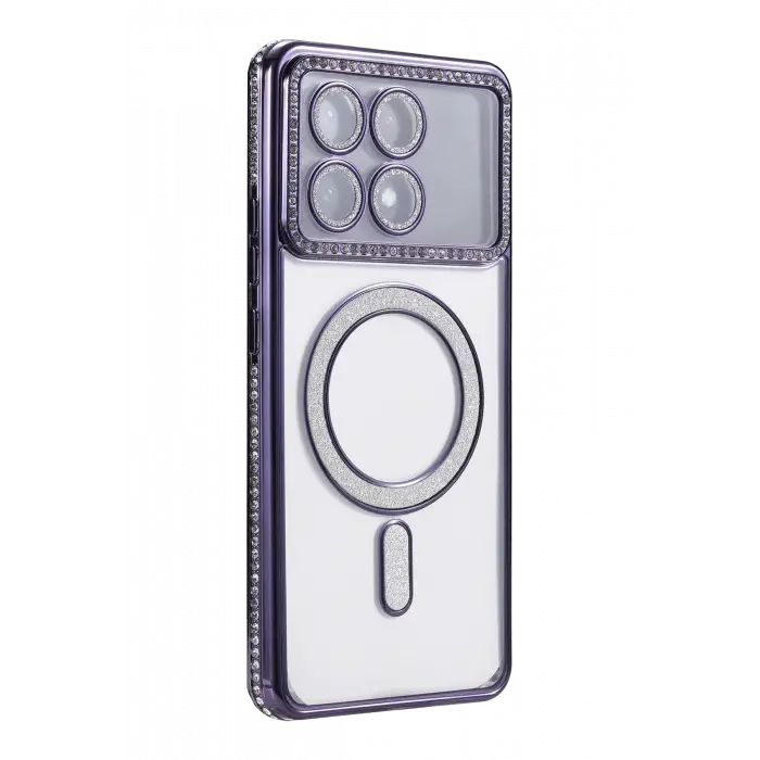 Newface Xiaomi Poco X6 Pro Joke Simli Magneticsafe Kılıf - Derin Mor