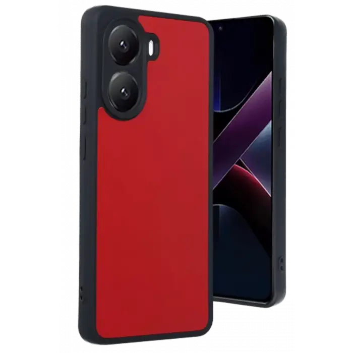 Newface Xiaomi Poco X7 Pro Kılıf Aras Deri Kapak - Kırmızı
