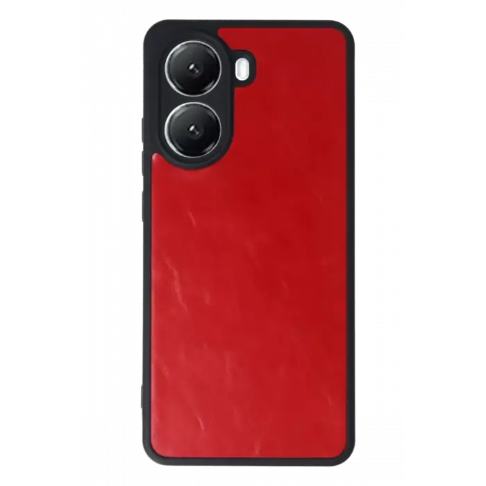 Newface Xiaomi Poco X7 Pro Kılıf Aras Deri Kapak - Kırmızı