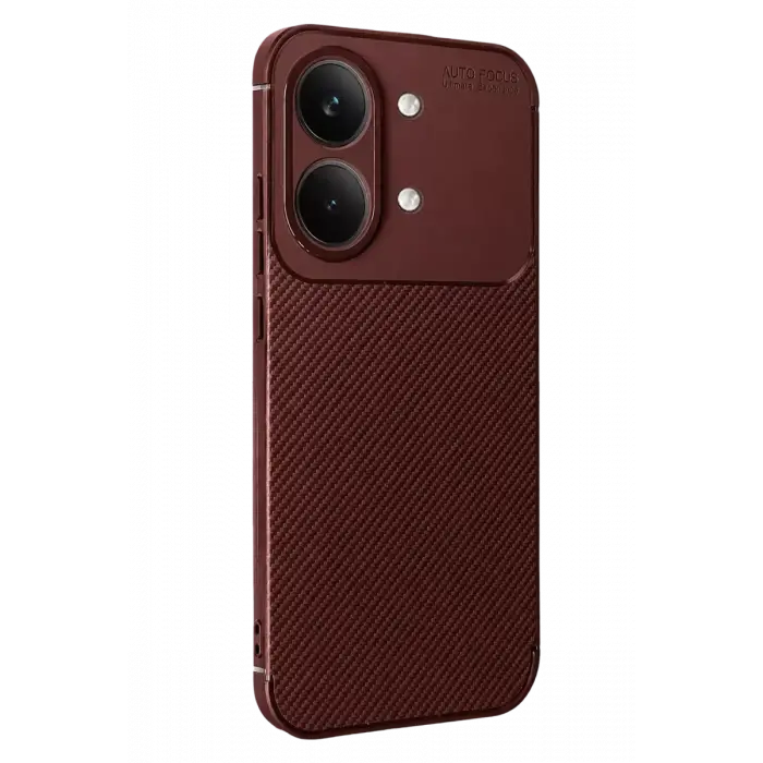 Newface Xiaomi Poco X8 Pro Max Auto Focus Karbon Kapak - Bordo