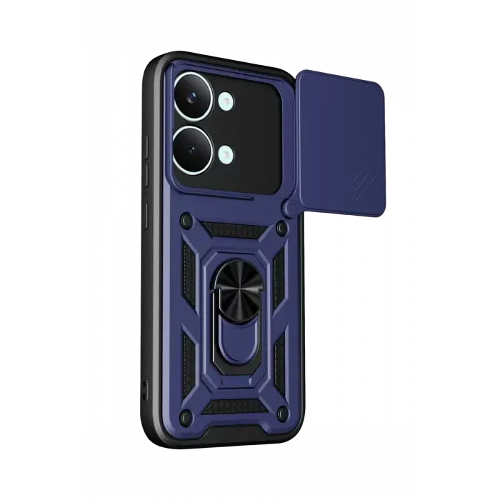 Newface Xiaomi Poco X8 Pro Max Pars Lens Yüzüklü Silikon - Lacivert