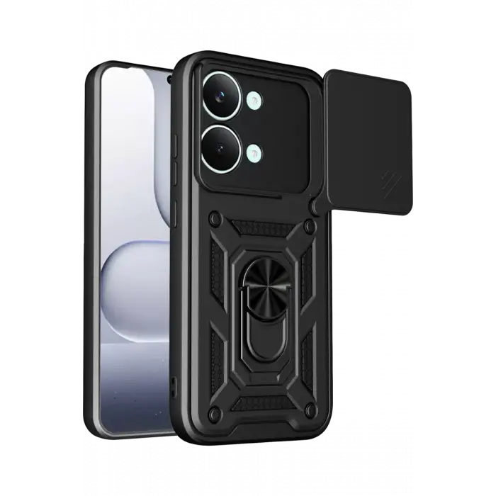 Newface Xiaomi Poco X8 Pro Max Pars Lens Yüzüklü Silikon - Siyah