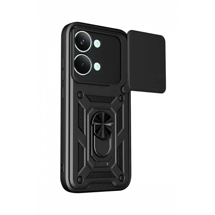 Newface Xiaomi Poco X8 Pro Max Pars Lens Yüzüklü Silikon - Siyah