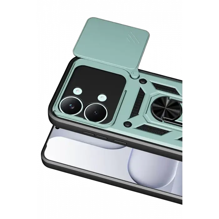 Newface Xiaomi Poco X8 Pro Max Pars Lens Yüzüklü Silikon - Yeşil