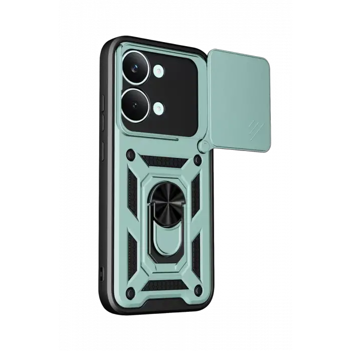 Newface Xiaomi Poco X8 Pro Max Pars Lens Yüzüklü Silikon - Yeşil