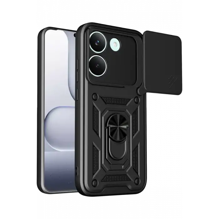 Newface Xiaomi Poco X8 Pro Pars Lens Yüzüklü Silikon - Siyah